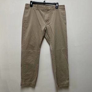 J Crew Pants Mens 34x30 Broken In Chino 484 Slim Flat Front Biege Casual Cotton